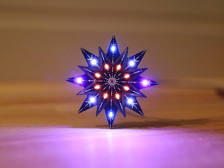 ATtiny13A PCB Star Wearable – A Tiny Twinkling Ornament